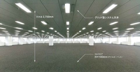 ワンフロアの室内