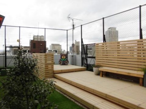 屋上、リフレッシュコーナー