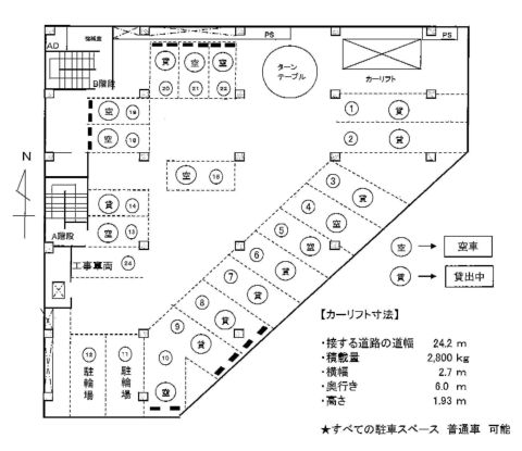 B2・駐車場(ハイルーフOK)