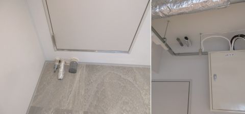 各室、ガス、給湯の給配設備あり