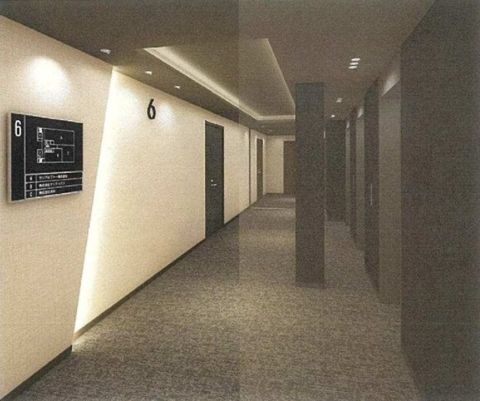 6階、共用廊下