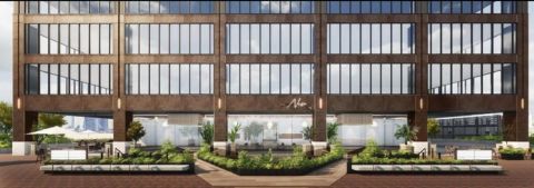 北側、エントランス