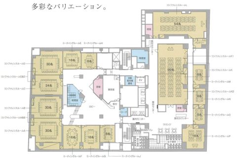 B1階、貸し会議室&面接会場 図面