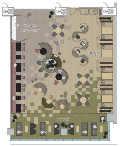 5階、ラウンジ 図面