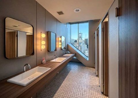 各階、男女別、洗浄付きトイレ